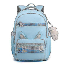 (blue) Primary School Students Fashion Cartoon Schoolbag Female 8-14 Years Old Breathable Lightweight Children's Backpack