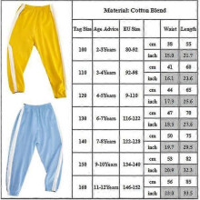 (4-5 Years, Light Green) Kids Boys Girls Striped Sport Sweatpants Running Jogger Trousers Long Pants