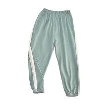 (3-4 Years, Light Green) Kids Boys Girls Striped Sport Sweatpants Running Jogger Trousers Long Pants