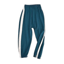 (4-5 Years, Dark Green) Kids Boys Girls Striped Sport Sweatpants Running Jogger Trousers Long Pants