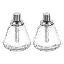 2 x 180ml Solvent Alcohol Dispenser with Pump Spray Head, Stainless Steel Cap, Aluminum Core for Acetone Nail Polish Remover