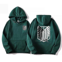 (M, green) Attack On Titan Men's Hoodie Anime Hoodies Men Women Streetwear Pullover Harajuku Hoodies Sweatshirt Clothes