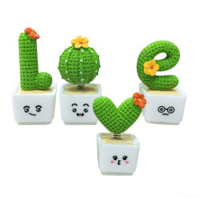 Resin Pot Car Decorations Set of 4, Whimsical Home and Vehicle Interior Accessories, Unique Design for All Styles