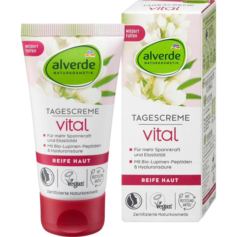 Alverde Natural Cosmetic Cream 2X Alverde Naturkosmetik Vital Day 50 Ml