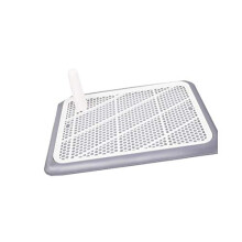 Dog Toilet PP Resin Puppy Potty with Splashproof Tray Column for Male Dogs – Large Capacity, Easy to Clean, Keep Dry