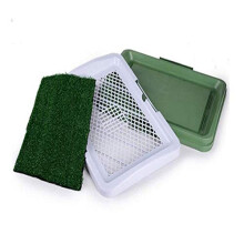 Three-layer Lawn Dog Toilet Made of PP Material, Splash-proof, Easy to Clean, Grid Mat with Bottom Tub