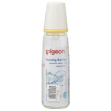 Pigeon Glass Nurser Bottle K-8 (3 months and above) |Premium Borosilicate Glass - 240ml