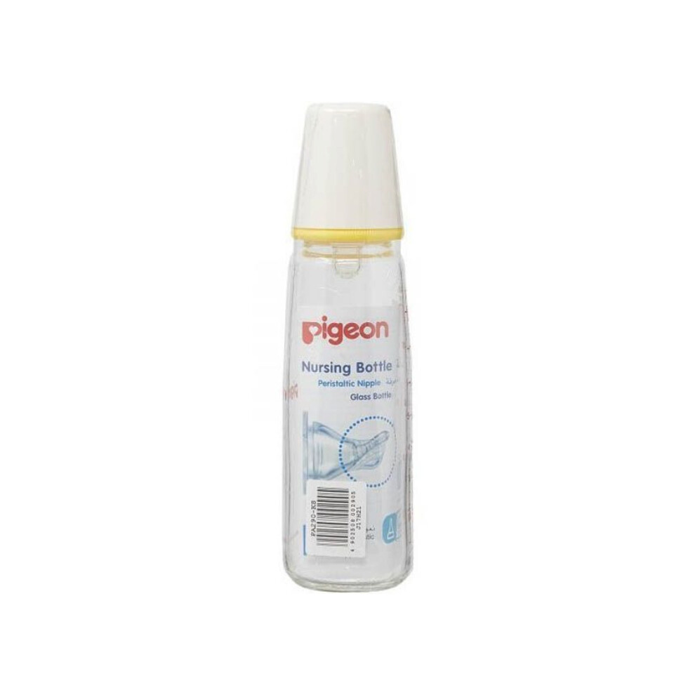 Pigeon Glass Nurser Bottle K-8 (3 months and above) |Premium Borosilicate Glass - 240ml