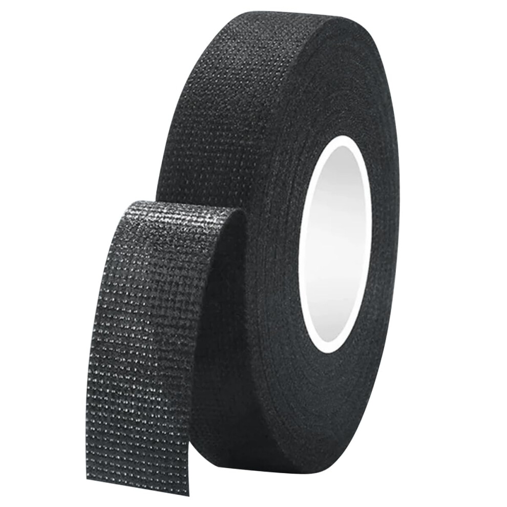 15 Meter Heat Resistant Fabric Tape, 19Mm Wide Flame Retardant Electrical Insulation Tape For Automotive Cable Bundling And Noise Reduction 6482260131771