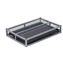 Metal Potty Training Tray for Dogs, Extendable 100kg Capacity, Silver, Size 54x37x8cm, Suitable for All Dog Breeds