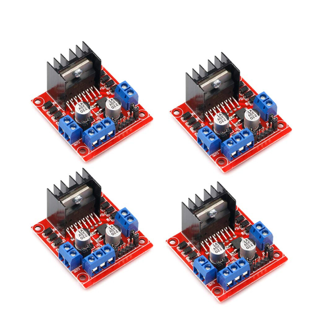 Mini Stepper Motor Drive Controller Board L298n Dual H Bridge For Arduino Smart Car Robot 4Pcs Dc Motor Module 6038364766762