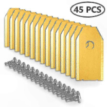45er-Pack karbonisierte Stahlklingen für Mähroboter, 35 x 18 x 0,75 mm, Ersatzteile