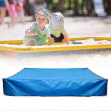 (120*120cm-blau)Wasserdichte Sandkastenabdeckung für den Strand - Staubdichtes Quadrat mit Kordelzug
