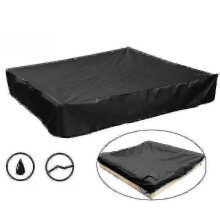 (120x120-Schwarz)Wasserdichte staubdichte Sandkasten-Poolabdeckung