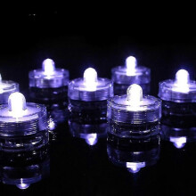 (K) 12 Stück tauchfähige LED-Lichter, wasserdichte Teelichter, flammenloses LED-Teelicht zum Teichfischen
