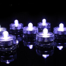 (K)Set mit 12 tauchfähigen LED-Lichtern: Wasserdichte, flammenlose Teelichter für Teiche und Feiern