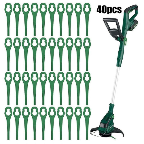 40pcs Plastic Blades for Ferrex Aldi FAR 20-1 Grass Trimmer Blade Replacement 97699 2002706 FE220 String