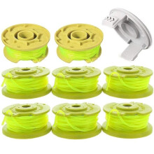 8er-Pack Unkrautfresser-Spulenersatz mit Kappenabdeckungen, kompatibel mit Ryobi One Plus+ AC80RL3 für