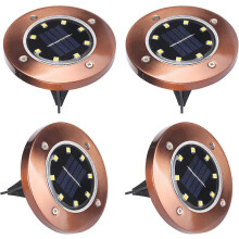 Confezione da 4 luci interrate impermeabili - Illuminazione esterna a LED a risparmio energetico con
