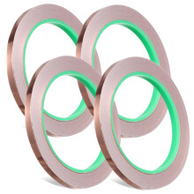Conductive Copper Foil Tape 4 Rolls Self-Adhesive for Electronics Craft Projects Repair Strong Adhesion Thin Precision