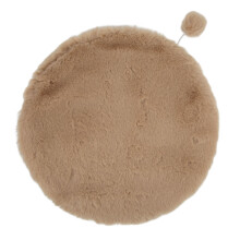 Warmer Graues Rundes Haustierbett 40cm Imitation Kaninchenwolle