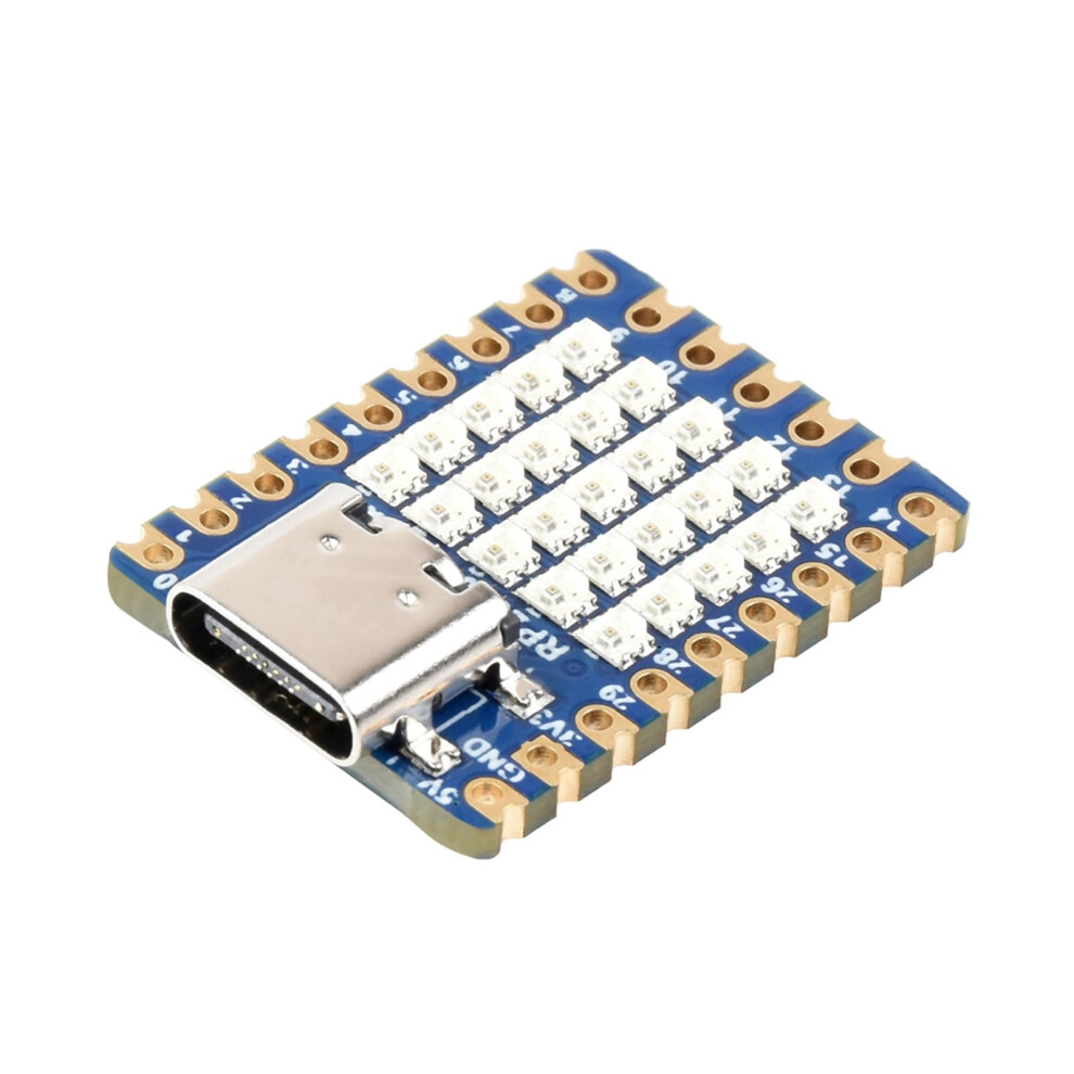Rp2040 Microcontroller Board For Raspberry With 5X5 Rgb Led Matrix, Gpio Compatibility, And Enhanced Functionality 6947110631820