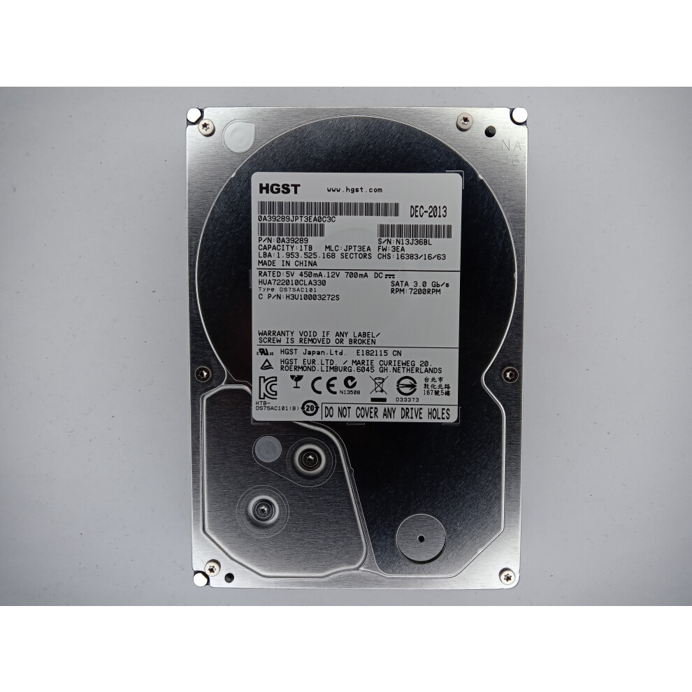 Hitachi Hua722010cla330 1Tb 3.5" Desktop Hard Drive Sata