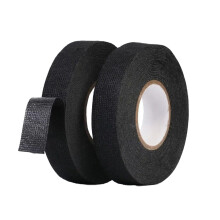 Self-Adhesive Black Fabric Tape 15mm x 15m Rolls for Heat Protection, Exhaust, Wiring Harness, Multi-Purpose Use