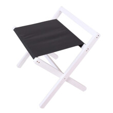 White Contoured Hotel Luggage Rack with 5 Black Straps, Hard Bamboo Wood Luggage Holder for Guest Room, Home, and Bedroom