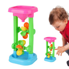 Sand and Water Play Toys - Water Wheel Toy for Toddlers - Rotating Wheel Accessories for Sandbox and Pool Play - Red