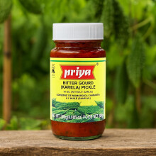 Priya Bitter Gourd (Karela) Pickle – 300g | Authentic South Indian Taste | Spicy & Tangy Karela Achar