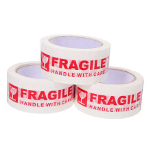 3 Rolls Fragile Warning Tape for Shipping, Moving Boxes, and Packaging - Durable Adhesive, 50mm x 33m, Easy to Use