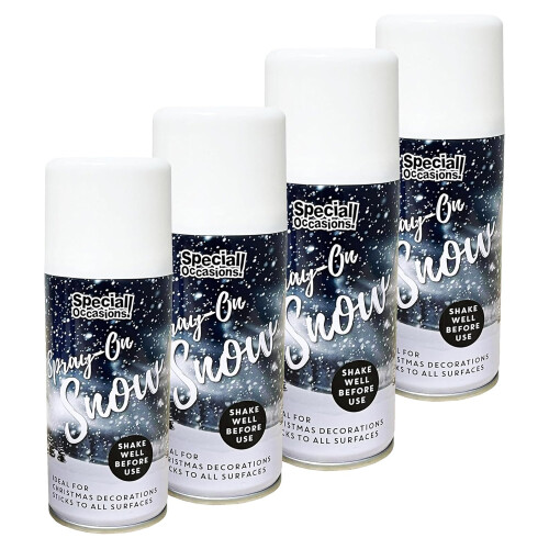 6 x 200ml Artificial Christmas Snow Spray For Xmas Tree 2
