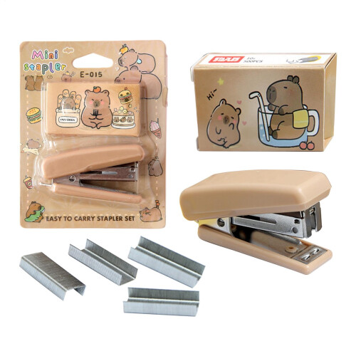Child Stapler Capybara Cartoon Stapler - Cute ABS Portable Hand Stapler for Kids ...