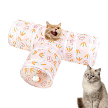 Cat Tunnel Tube Foldable Play Tunnel for Kittens and Puppies, Multifunctional, 100 cm, Fabric, With Peek Hole