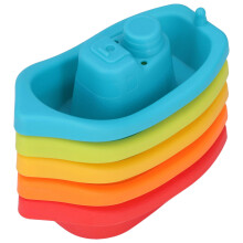 5 Stück Baby Badewannenschwimmboote Stapelspielzeug, Lernspielzeug, Mehrfarbig