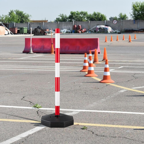 Movable Safety Signs | Reflective Adjustable Warning Columns for Road Construction Traffic Control 1
