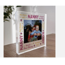 Nanny Gift Personalised Photo Block Gift For Nanny Nanna Christmas Birthday Gift