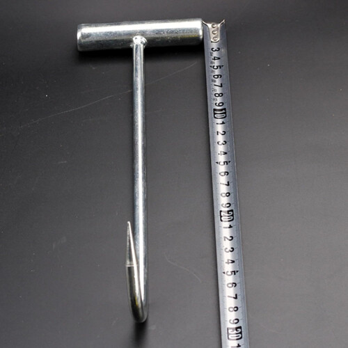 Manhole Hook Tool 60 cm Drain Lid Hook Roller for Lifting Well Covers Single Hook Heavy-Duty Design 2