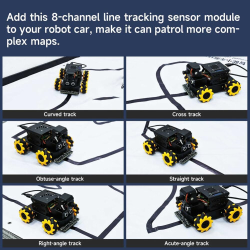 8-Channel High-Precision Electronic Infrared Line Tracking Sensor Module with Auto Calibration Compatibility 2