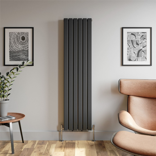 Anthracite Designer Radiator Vertical Horizontal Flat Panel Oval Rads 1