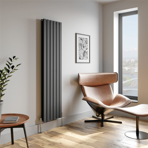 Anthracite Designer Radiator Vertical Horizontal Flat Panel Oval Rads 2