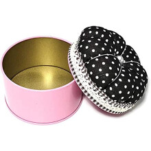 Pumpkin Shaped Pin Cushion Sewing Box for Quilting and Crafting, 8-Inch Size, Orange Fabric Material, Sewing Accessories