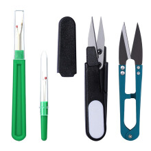 Sewing Accessories Seam Ripper Kit 4 Pieces with Protective Cap for Large and Small Stitch Removal Tools