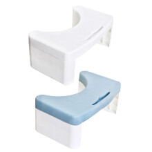 Toilet Footstool for Adults with Phone Slot, Portable Non-Slip Step Stool for Bathroom, Blue Color