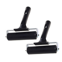Rubber Printing Rollers 2-Pack for Crafts and Paint Application, Easy to Clean, Smooth Finish, Durable Material