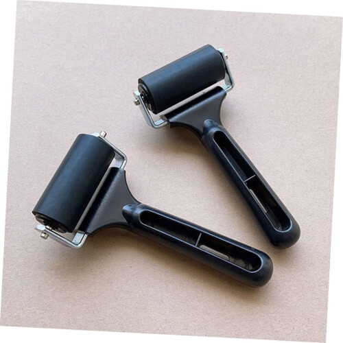 Rubber Printing Rollers 2-Pack for Crafts and Paint Application, Easy to Clean, Smooth Finish, Durable Material 2