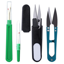 Seam Ripper Set with Protective Cap, Large and Small Seam Rippers, Thread Cutter Scissors, Sewing Accessories