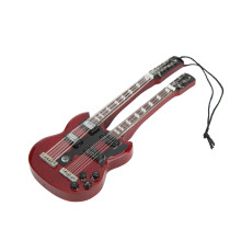 Handgefertigter Doppelhals-Bass-Pendant Mini-Musikinstrument-Schmuck für Sammler