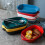 Lasagneform Ceramic Set of 2, Rounded Corners, Double Handle Bakeware, Microwave Safe, Dark Green 5